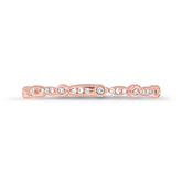 0.06ct 14k Rose Gold Diamond Lady's Band Size 6.5